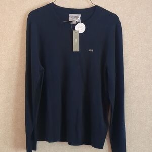 J. Crew Women's Navy Blue Cashmere Crew Neck Sweater